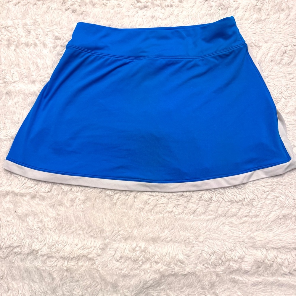 Nike size small Dri-FIT Tennis Skort Skirt Blue & White Activewear preppy stripe - Picture 4 of 6
